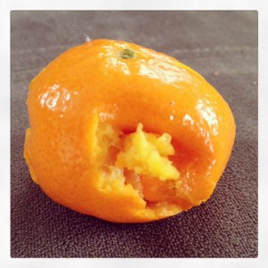 Lucas found the tangerines